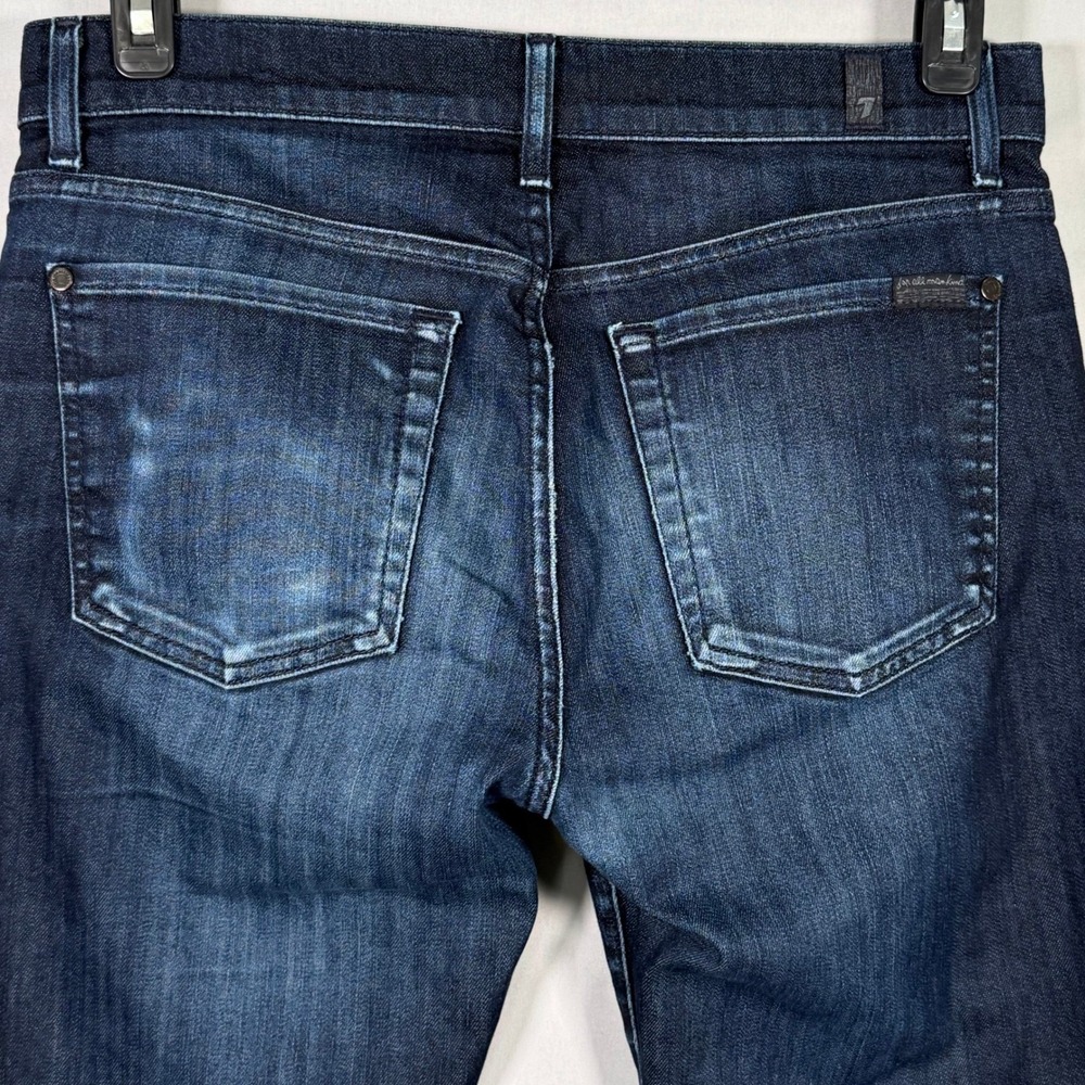 7 For All Mankind Slimmy Mens Jeans Size 31 Dark‎ Indigo Blue Slim Fit Stretch